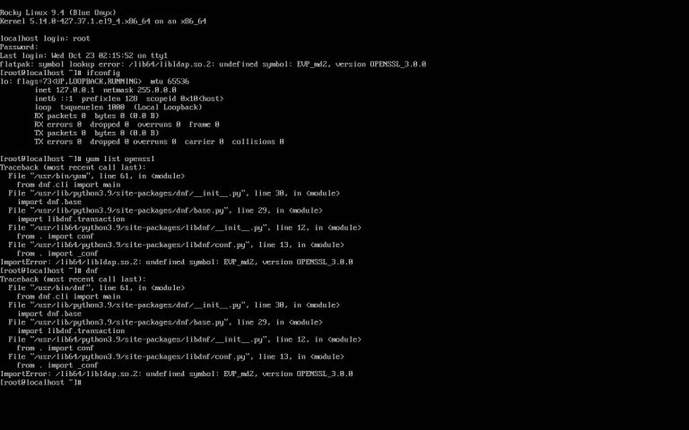 linux升级openssl到最新版，yum/dnf运行报错，重启系统后网络无法连接，
